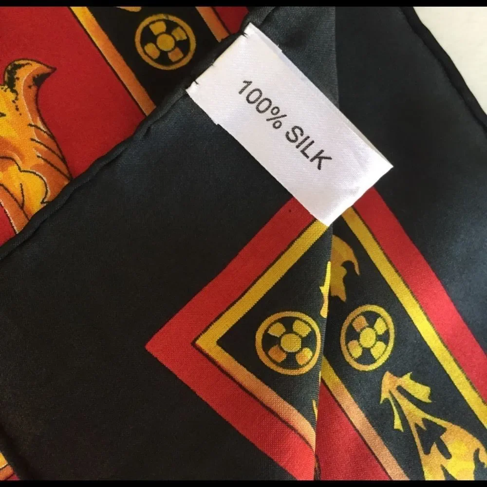 Vintage TISSOT Swiss silk scarf foulard